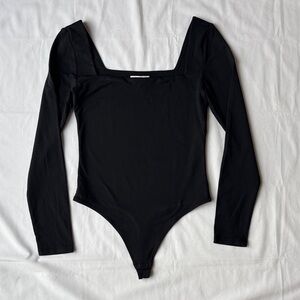 Babaton Contour Black Square Neck Bodysuit